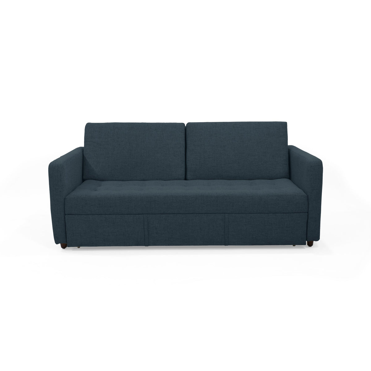 Sofá Cama Uganda Plomo Eureka y Matiz Caramelo 192x87cm de Tres Puestos con Apoya Brazos
