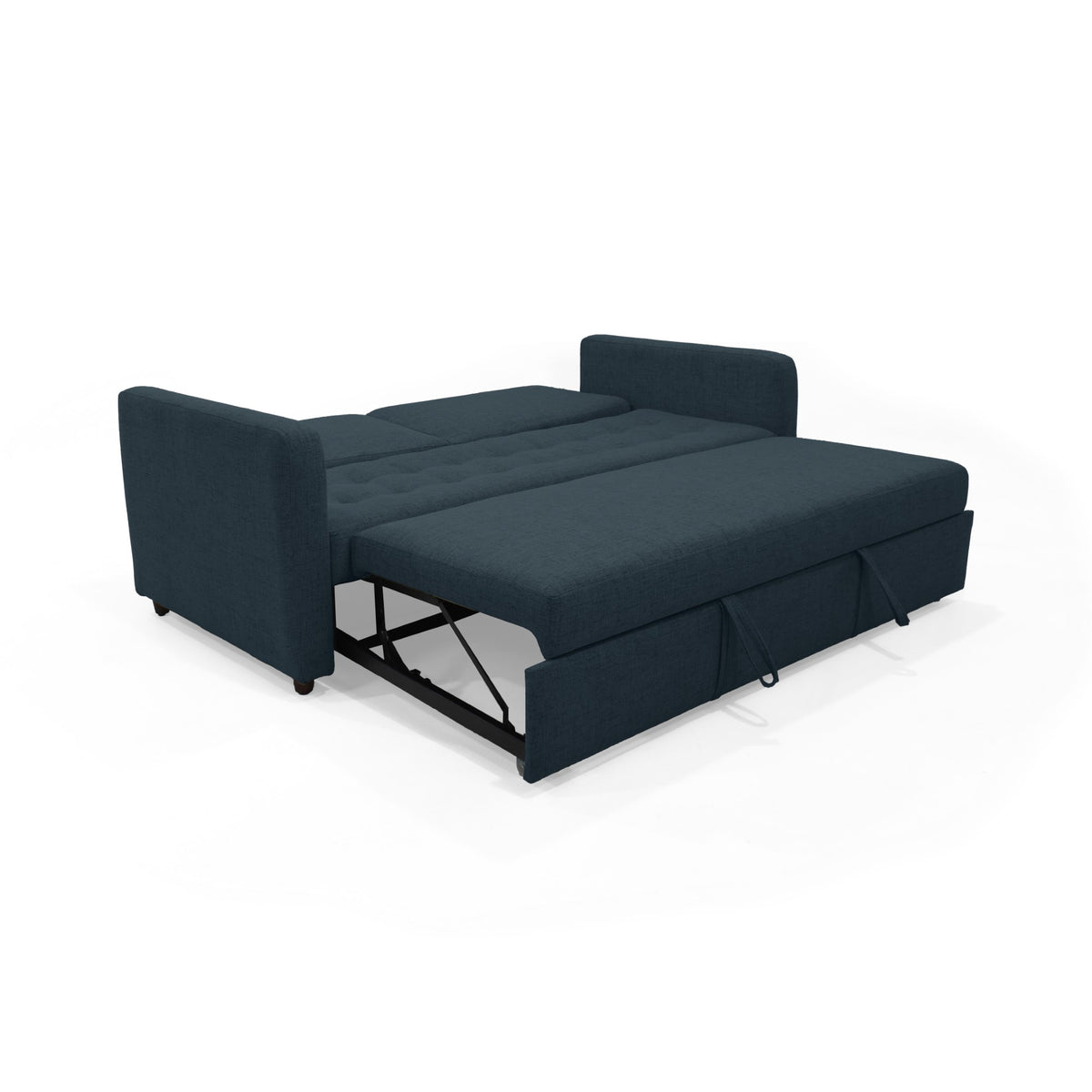 Sofá Cama Uganda Plomo Eureka y Matiz Caramelo 192x87cm de Tres Puestos con Apoya Brazos