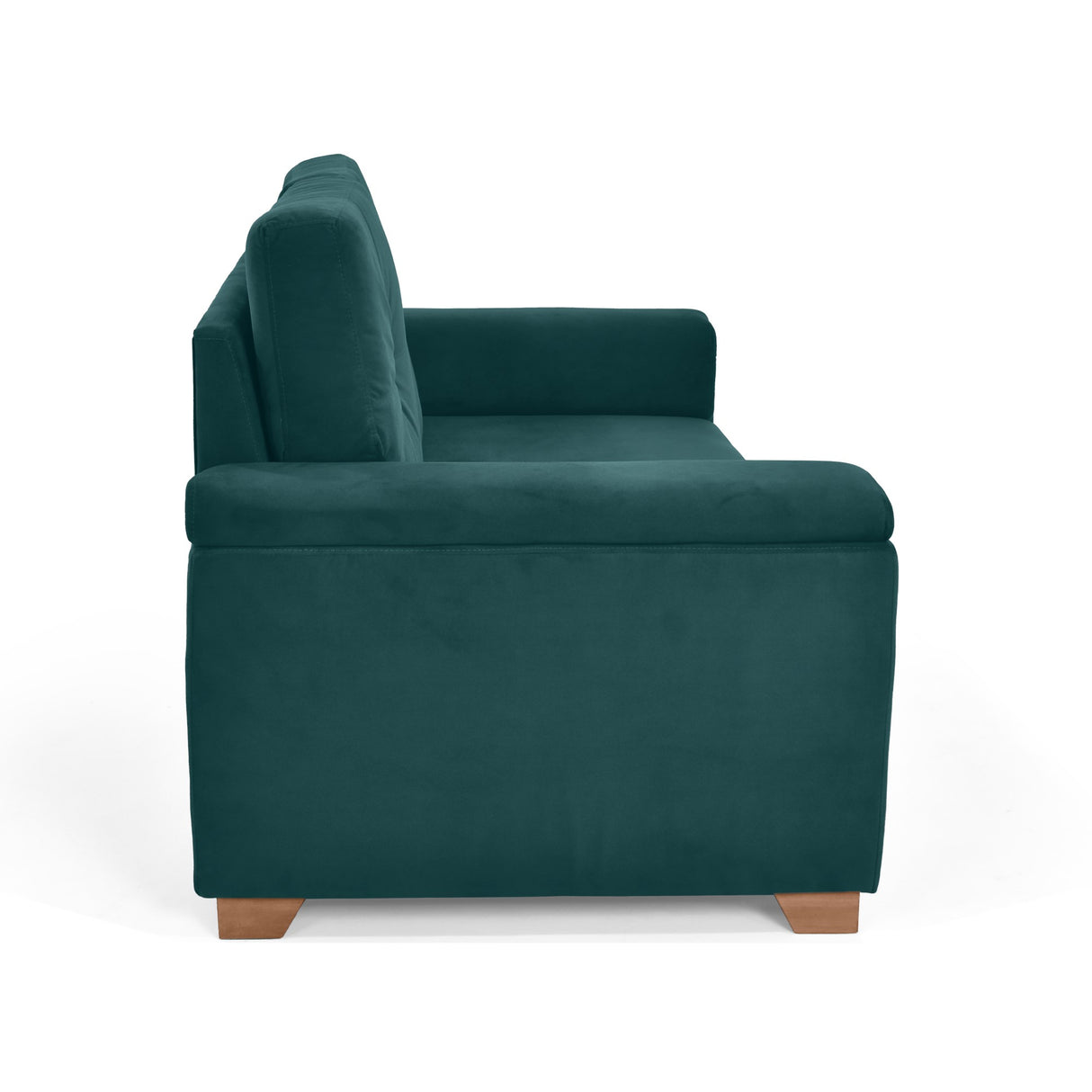 Sofá Zamora Petróleo Denver y Matiz Caoba 150x85cm de Dos Puestos con Apoya Brazos