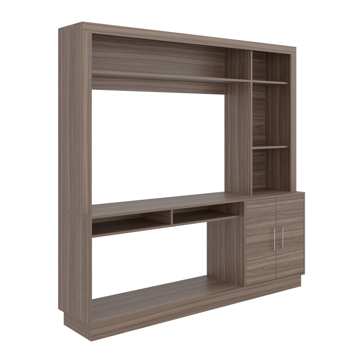 Centro de Entretenimiento Cantabria Avellana 180x180cm Para TV Hasta 55 Pulgadas con Un Cajón
