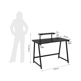 Escritorio Gamer Nova Negro 100x90cm Moderno