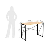 Escritorio Plegable Nilo Beige y Negro 100x75cm Moderno