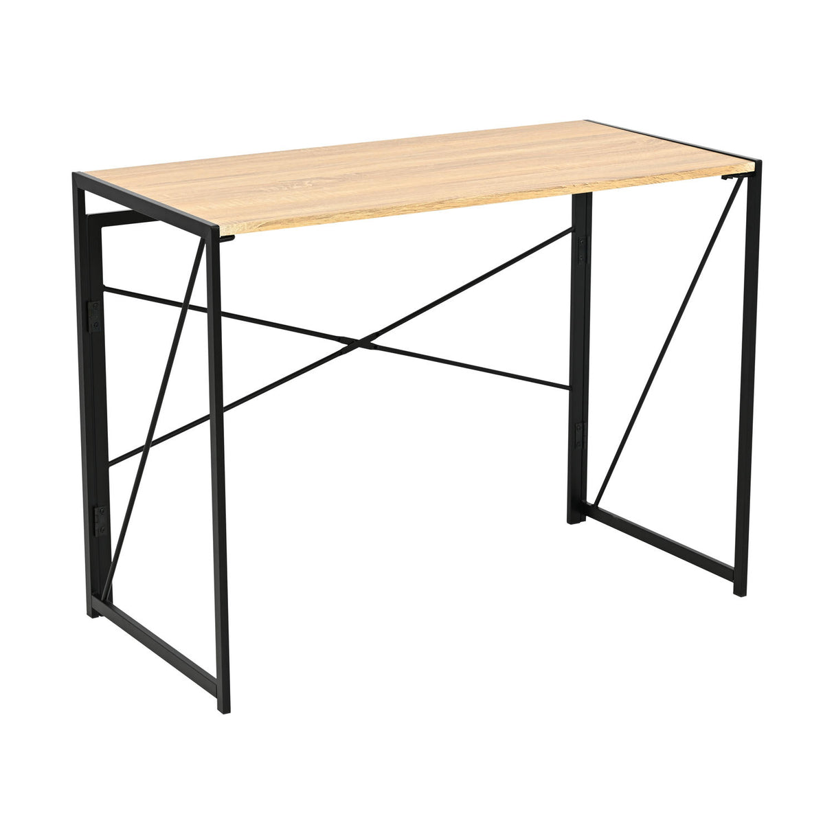 Escritorio Plegable Nilo Beige y Negro 100x75cm Moderno