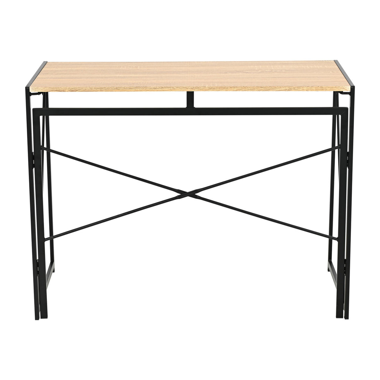 Escritorio Plegable Nilo Beige y Negro 100x75cm Moderno