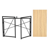 Escritorio Plegable Nilo Beige y Negro 100x75cm Moderno