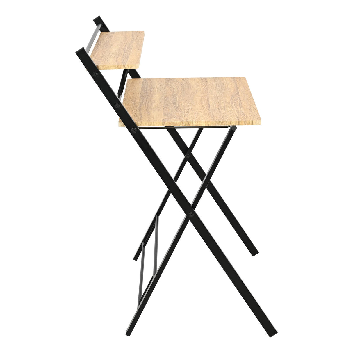 Escritorio Plegable Lía Beige y Negro 83x96cm Moderno