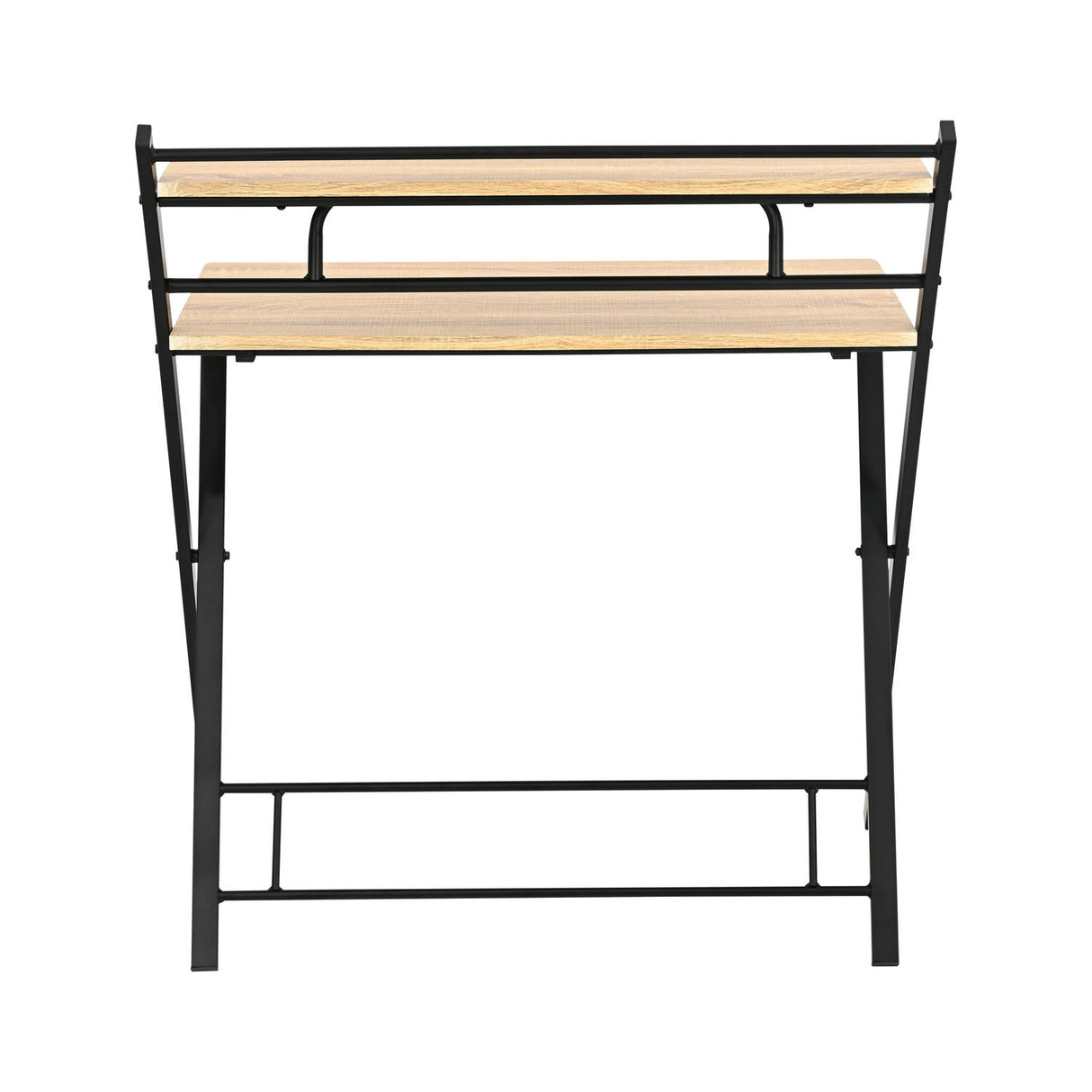 Escritorio Plegable Lía Beige y Negro 83x96cm Moderno