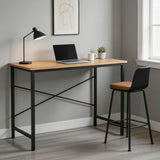Escritorio Vento Beige y Negro 80x75cm Moderno