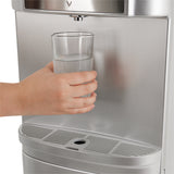 Dispensador de Agua Haceb Plateado 31x103.5cm de Piso para Botellón de 20 Litros con Tres Opciones de Temperatura