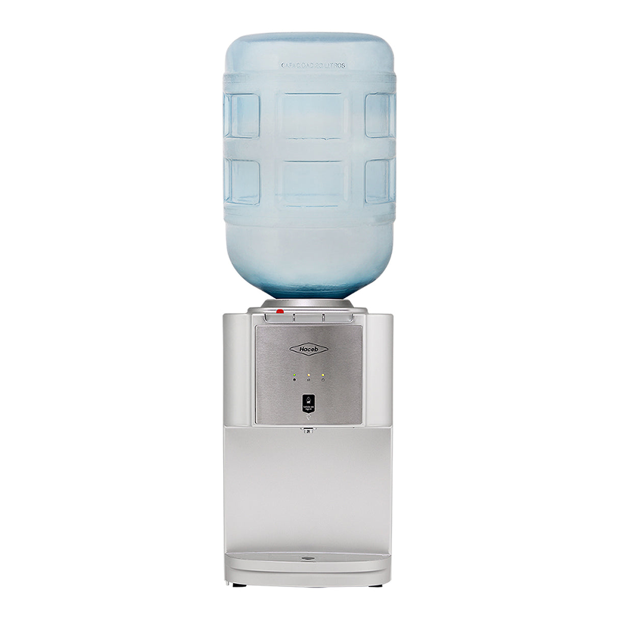 Dispensador de Agua Haceb Plateado 31x54.5cm de Mesa para Botellón de 20 Litros con Tres Opciones de Temperatura