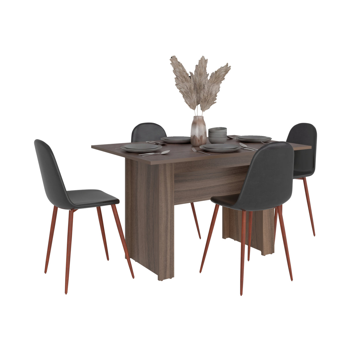 Mesa de Comedor Classic Avellana 120x73.9cm Rectangular de Cuatro Puestos sin Sillas
