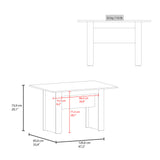 Mesa de Comedor Classic Avellana 120x73.9cm Rectangular de Cuatro Puestos sin Sillas