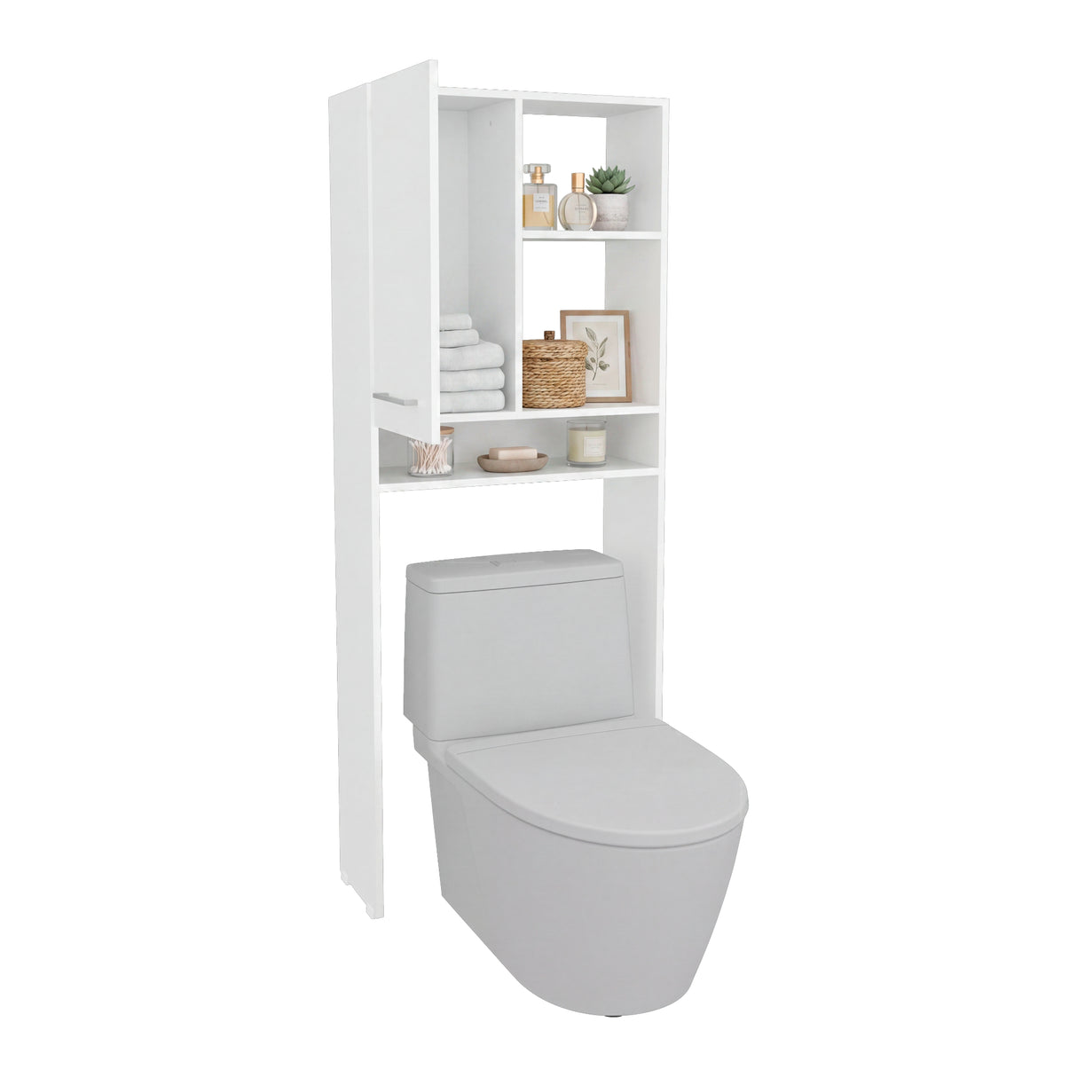 Optimizador de Baño Bath Blanco 63.1x160.8cm con Dos Entrepaños y con Una Puerta