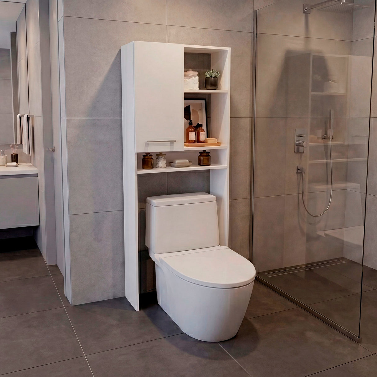 Optimizador de Baño Bath Blanco 63.1x160.8cm con Dos Entrepaños