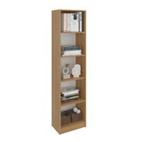 Estantería Home Fresno y Blanco 45x181cm con Cinco Compartimientos
