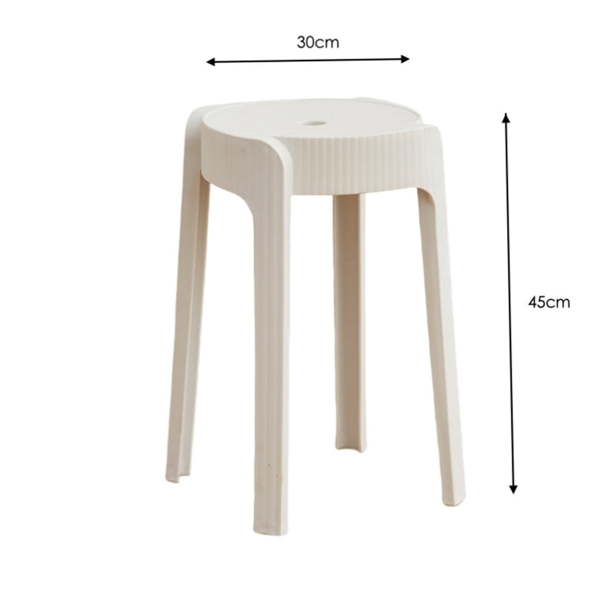 Butaco para Exteriores Maison Blanco 30x45cm sin Apoya Brazos y sin Espaldar