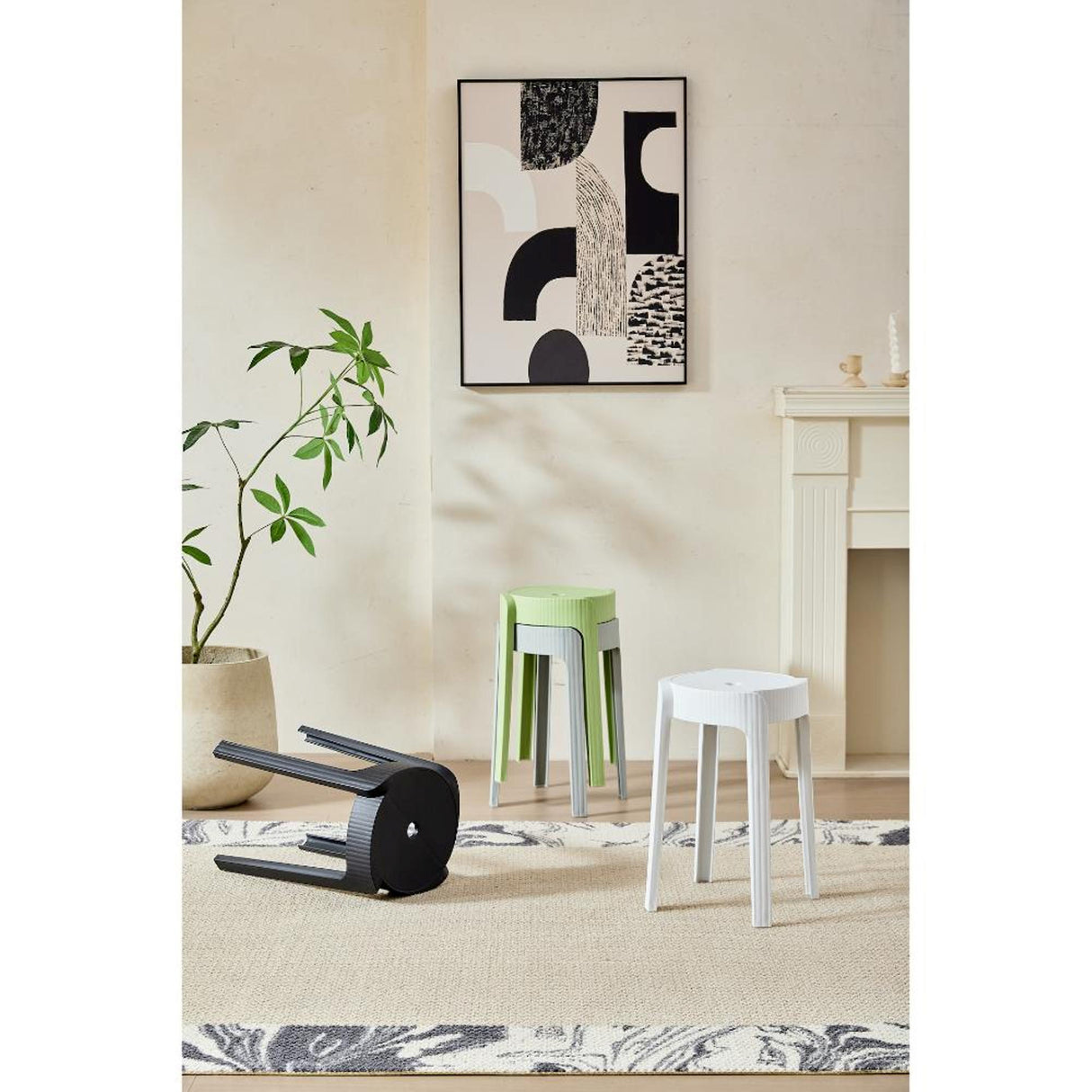 Butaco para Exteriores Maison Gris Oscuro 30x45cm sin Apoya Brazos y sin Espaldar