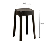 Butaco para Exteriores Maison Negro 30x45cm sin Apoya Brazos y sin Espaldar