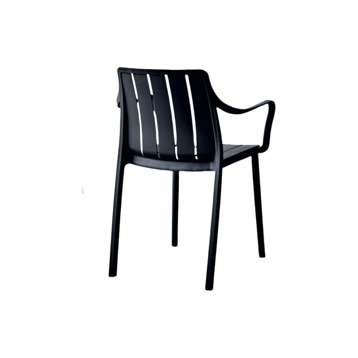 Silla para Exteriores Alice Negro 57x80cm con Apoya Brazos y con Espaldar