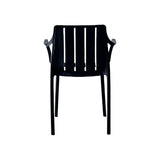 Silla para Exteriores Alice Negro 57x80cm con Apoya Brazos y con Espaldar