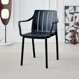 Silla para Exteriores Alice Negro 57x80cm con Apoya Brazos y con Espaldar