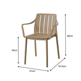 Silla para Exteriores Alice Taupe 57x80cm con Apoya Brazos y con Espaldar
