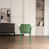 Silla para Exteriores Alice Verde Olivo 57x80cm con Apoya Brazos y con Espaldar