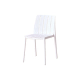 Silla para Exteriores Alice Blanco 46x80cm sin Apoya Brazos y con Espaldar