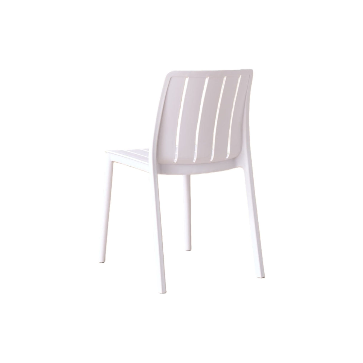 Silla para Exteriores Alice Blanco 46x80cm sin Apoya Brazos y con Espaldar
