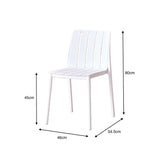 Silla para Exteriores Alice Blanco 46x80cm sin Apoya Brazos y con Espaldar
