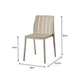 Silla para Exteriores Alice Taupe 46x80cm sin Apoya Brazos y con Espaldar