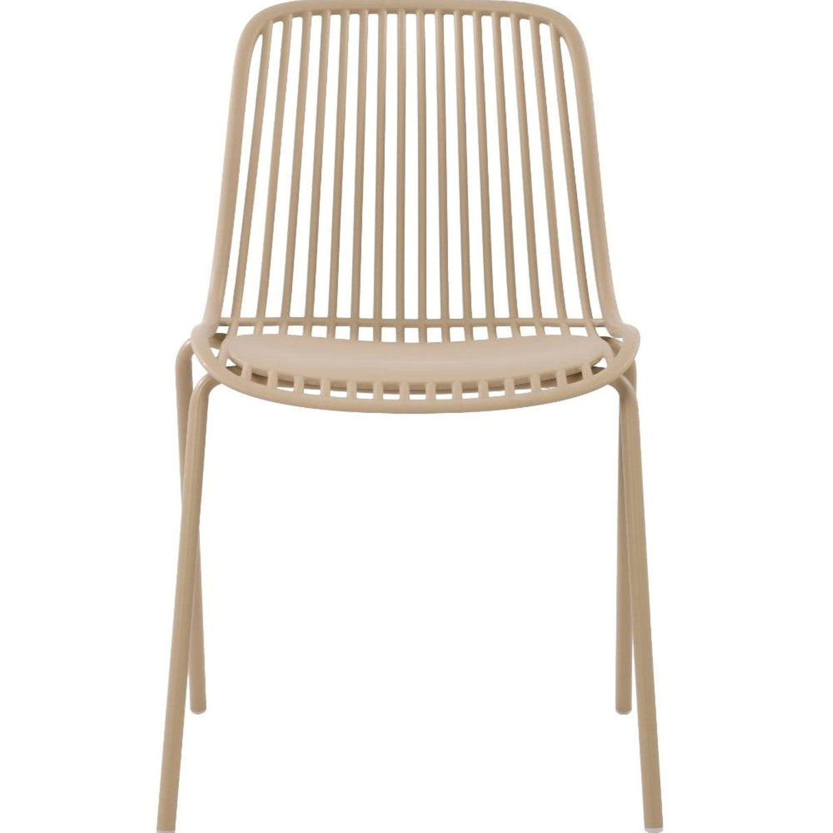 Silla para Exteriores Barcelona Beige 50.5x82cm sin Apoya Brazos y con Espaldar