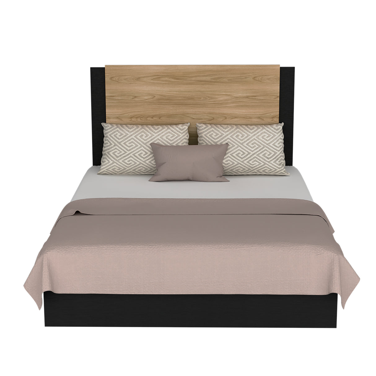 Cabecero Ajustable Neuss Fresno y Wengue 200x72.3cm para Cama Queen