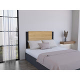Cabecero Ajustable Neuss Fresno y Wengue 200x72.3cm para Cama Queen