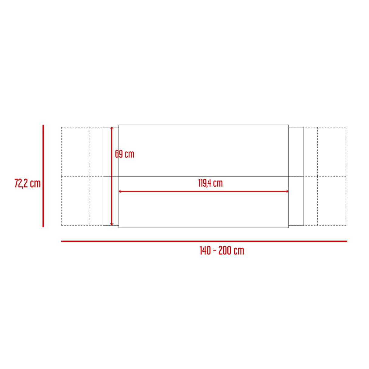Cabecero Ajustable Neuss Fresno y Wengue 200x72.3cm para Cama Queen