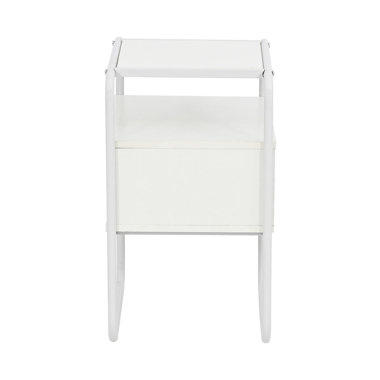 Mesa de Noche Nuba Blanco 42x50cm con Un Cajón