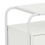 Mesa de Noche Nuba Blanco 42x50cm con Un Cajón