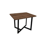 Mesa Auxiliar Prato Café y Negro 50x37cm Cuadrada