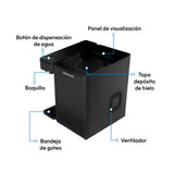 Fabricador de Hielo Challenger Negro 32.2x35.4cm 110 Voltios con Dos Funciones Preconfiguradas
