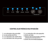 Fabricador de Hielo Challenger Negro 32.2x35.4cm 110 Voltios con Dos Funciones Preconfiguradas