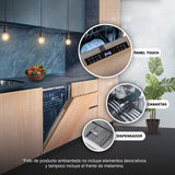 Lavavajillas Challenger Acero 59.8x81.5cm 110 Voltios con Ocho Funciones Preconfiguradas