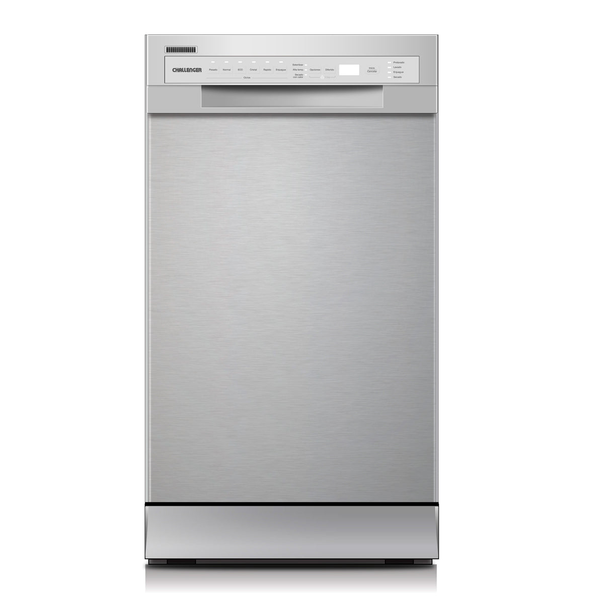 Lavavajillas Challenger Acero 44.5x82.5cm 110 Voltios con Seis Funciones Preconfiguradas