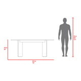 Mesa de comedor Ted Fresno Europeo 187.5x74.6cm Ovalado de Seis Puestos sin Sillas