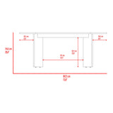 Mesa de comedor Ted Fresno Europeo 187.5x74.6cm Ovalado de Seis Puestos sin Sillas