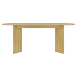 Mesa de comedor Ted Fresno Europeo 187.5x74.6cm Ovalado de Seis Puestos sin Sillas