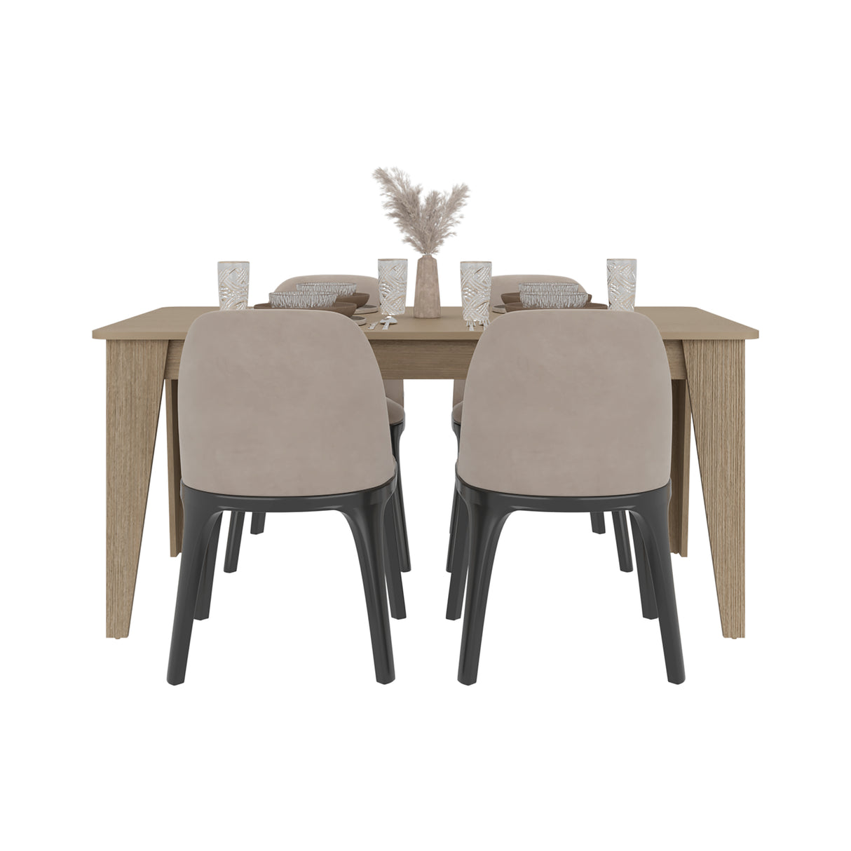 Mesa de comedor Torino Cartagena 160x74cm Rectangular de Cuatro Puestos sin Sillas