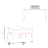 Mesa de comedor Torino Positano 160x74cm Rectangular de Cuatro Puestos sin Sillas