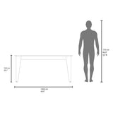 Mesa de comedor Torino Positano 160x74cm Rectangular de Cuatro Puestos sin Sillas