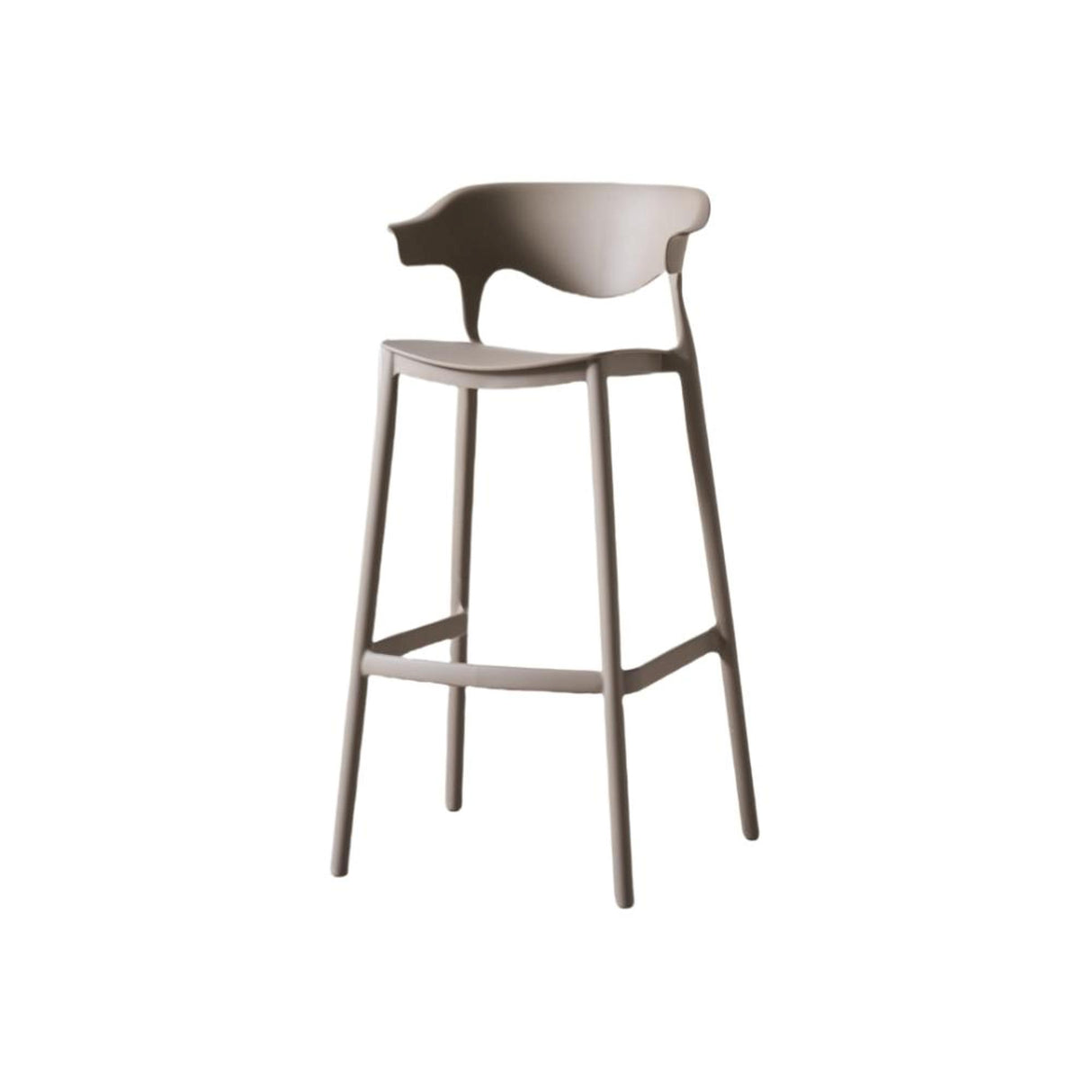 Silla Bar para Exteriores Elena Taupe 49x99cm sin Apoya Brazos y con Espaldar