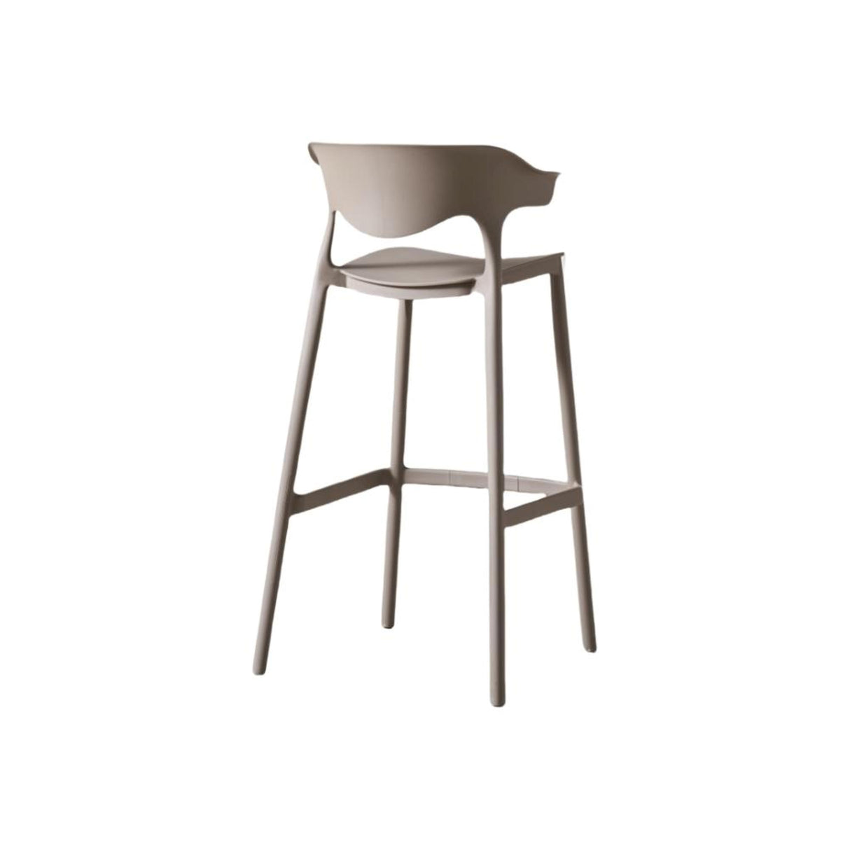 Silla Bar para Exteriores Elena Taupe 49x99cm sin Apoya Brazos y con Espaldar